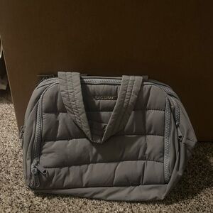 BAGSMART Quilted Gray Cosmetic Bag